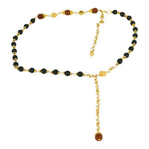 St. John Couture Gold-Tone Chain Cross Station Belt One Size Fits Most